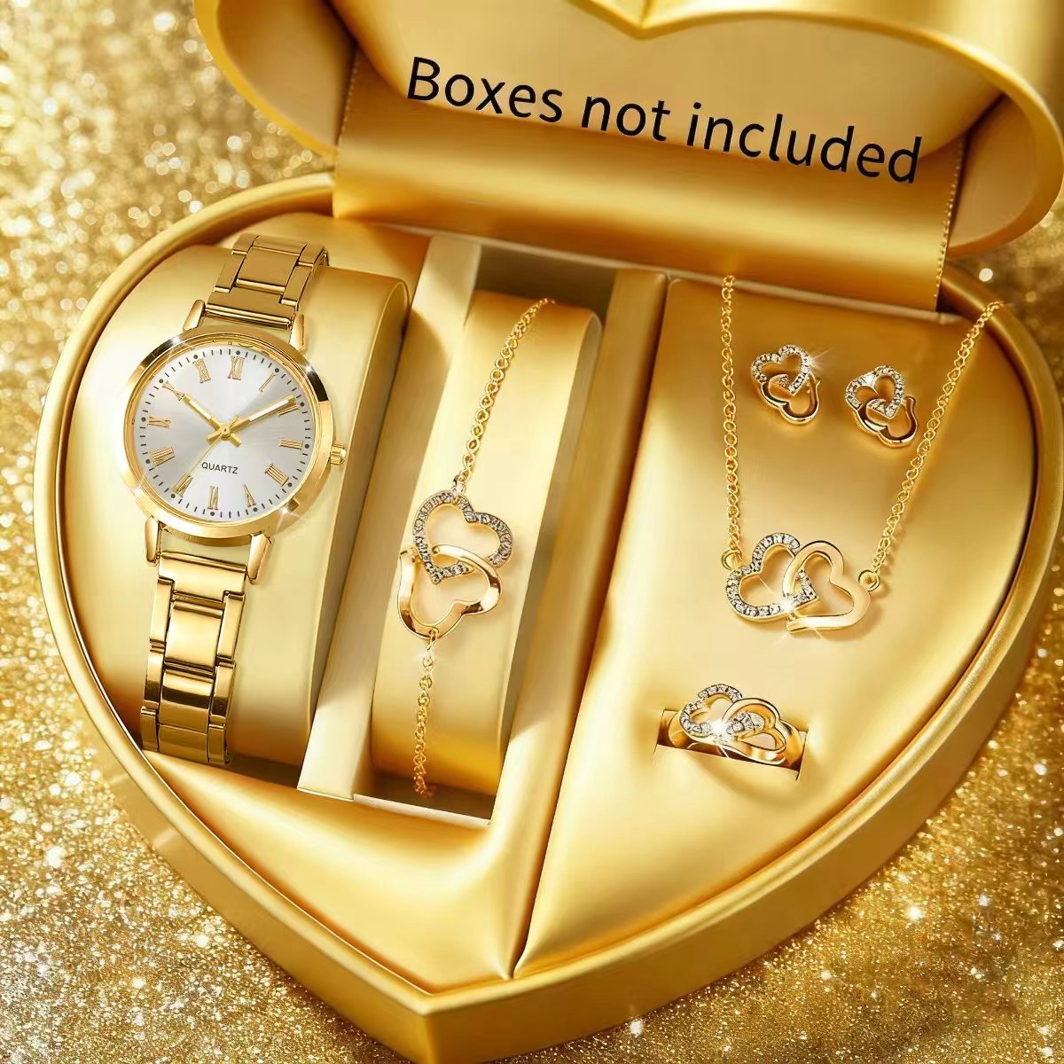 Jewelry Like Watches - 6PCS 패션 여성용 쿼츠 시계 라인스톤