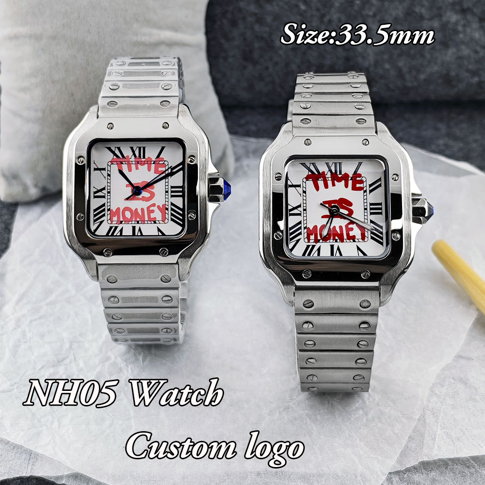 Jewellery Watches - 새로운 NH05 스퀘어 시계 시간은 돈이다