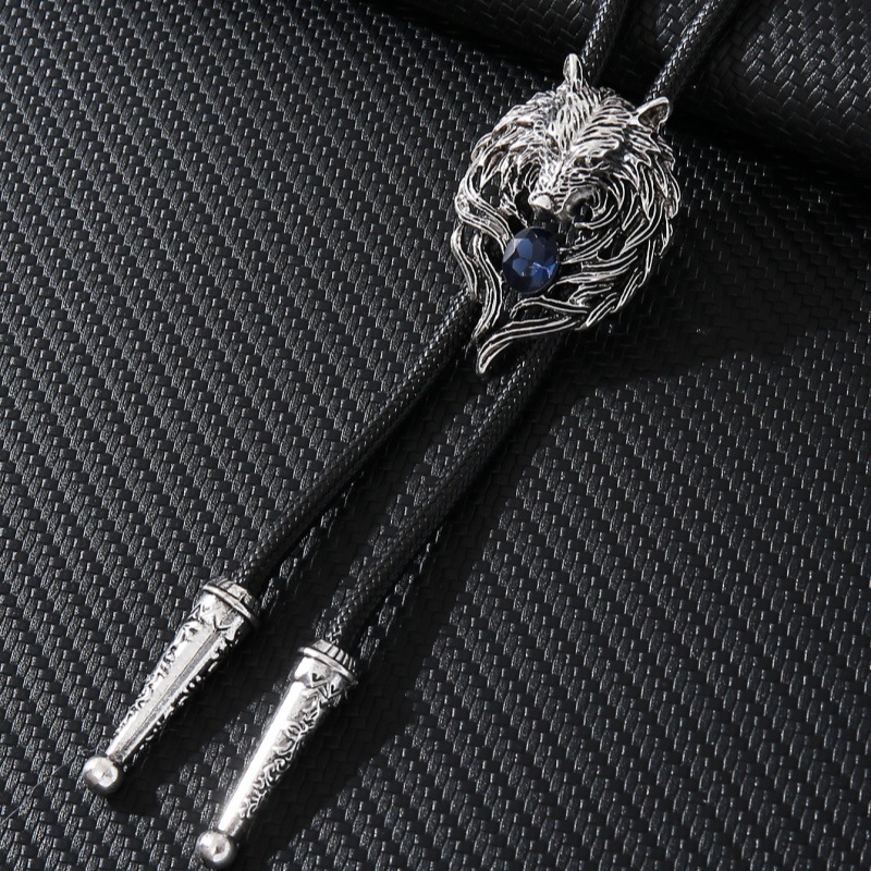 레트로 남성용 늑대 머리 볼로 타이 로프 넥타이 보헤미 - Wolf Jewelry & Watches Tampa Reviews 리뷰 및 가격