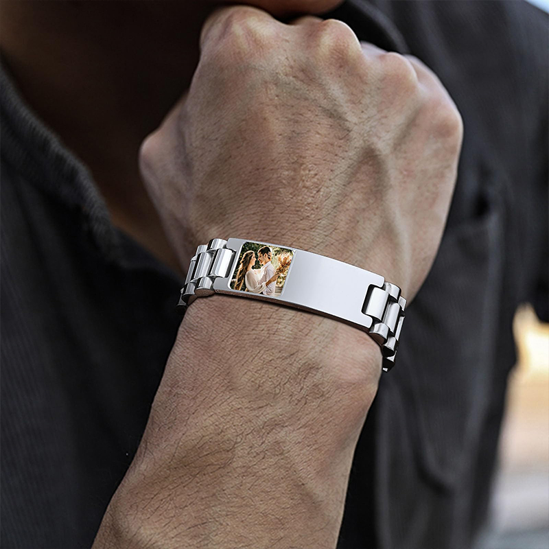 사용자 정의 그림 텍스트 팔찌 시계 밴드 스테인레스 스 - Jewelry Like Watches 리뷰 및 가격