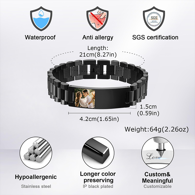 사용자 정의 그림 텍스트 팔찌 시계 밴드 스테인레스 스 - Jewelry Like Watches 리뷰 및 가격