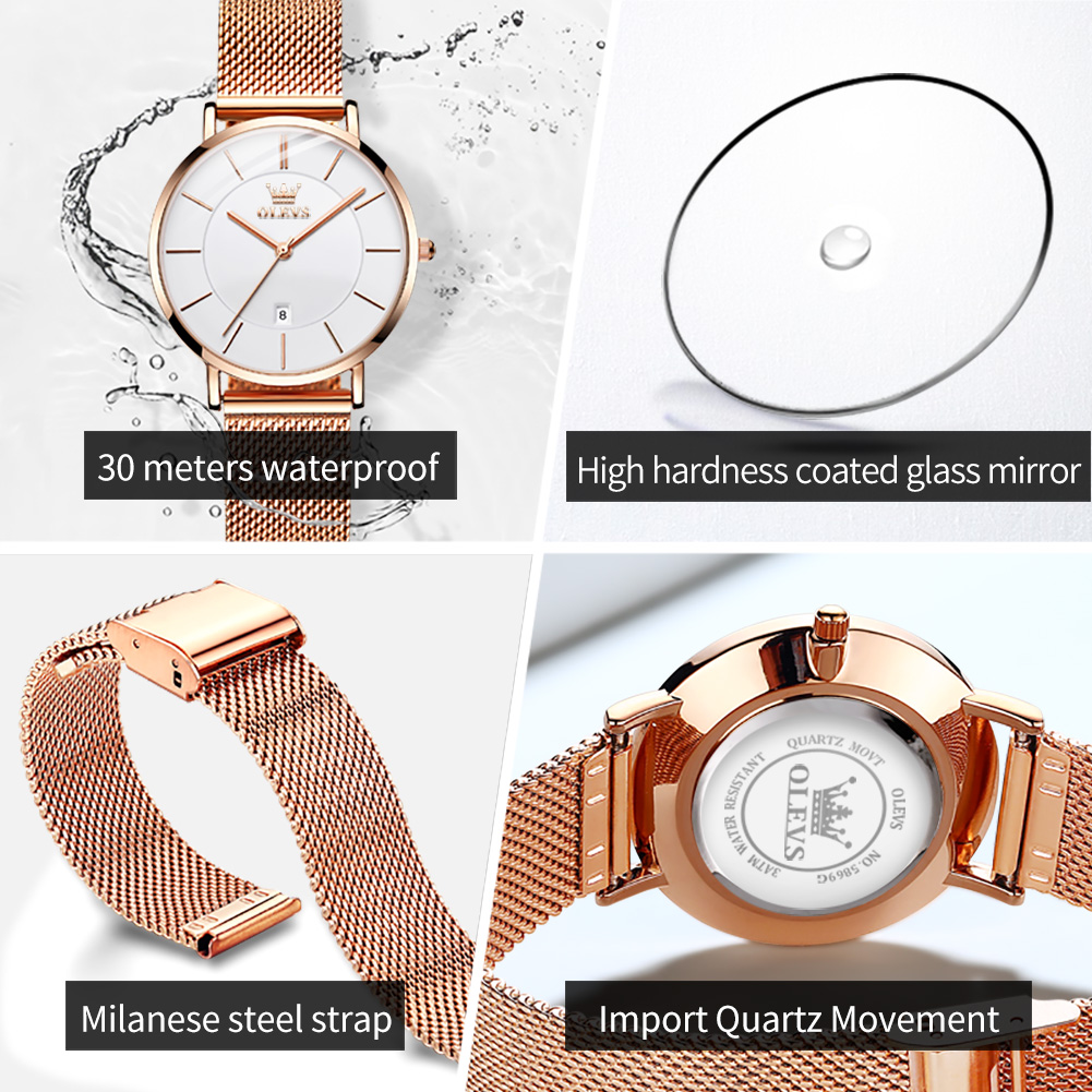 OLEVS 여성 시계 5869 우아한 패션 쿼츠 손목시 - Jewellery Watches 리뷰 및 가격