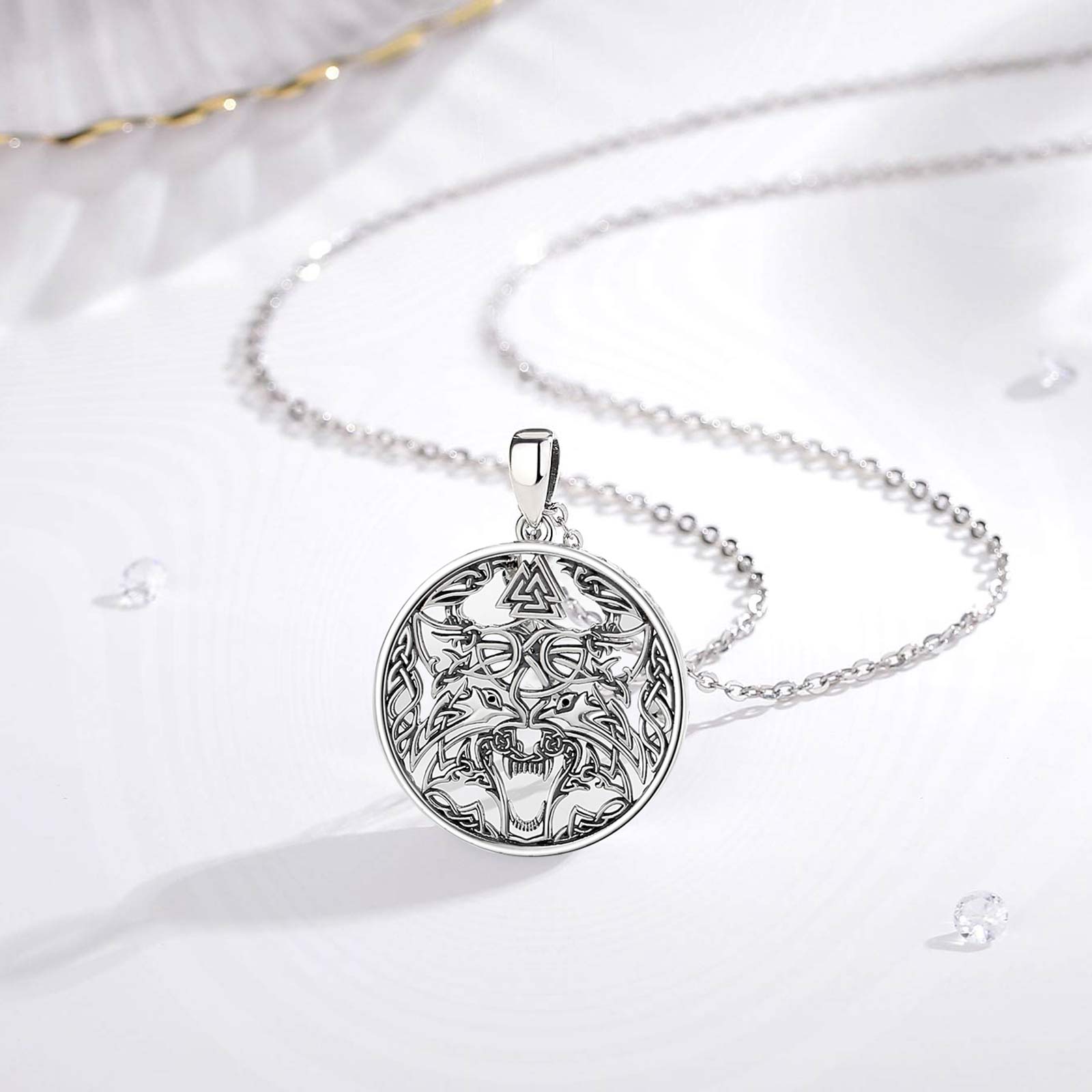 Eudora 925 스털링 실버 바이킹 늑대 목걸이 오 - Wolf Jewelry & Watches Tampa Reviews 리뷰 및 가격
