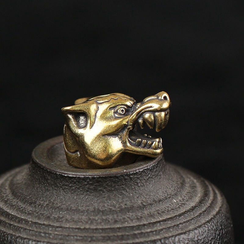동물 늑대 전사 머리 조각 황동 파라코드 비즈, DIY - Wolf Jewelry & Watches Tampa Reviews 리뷰 및 가격