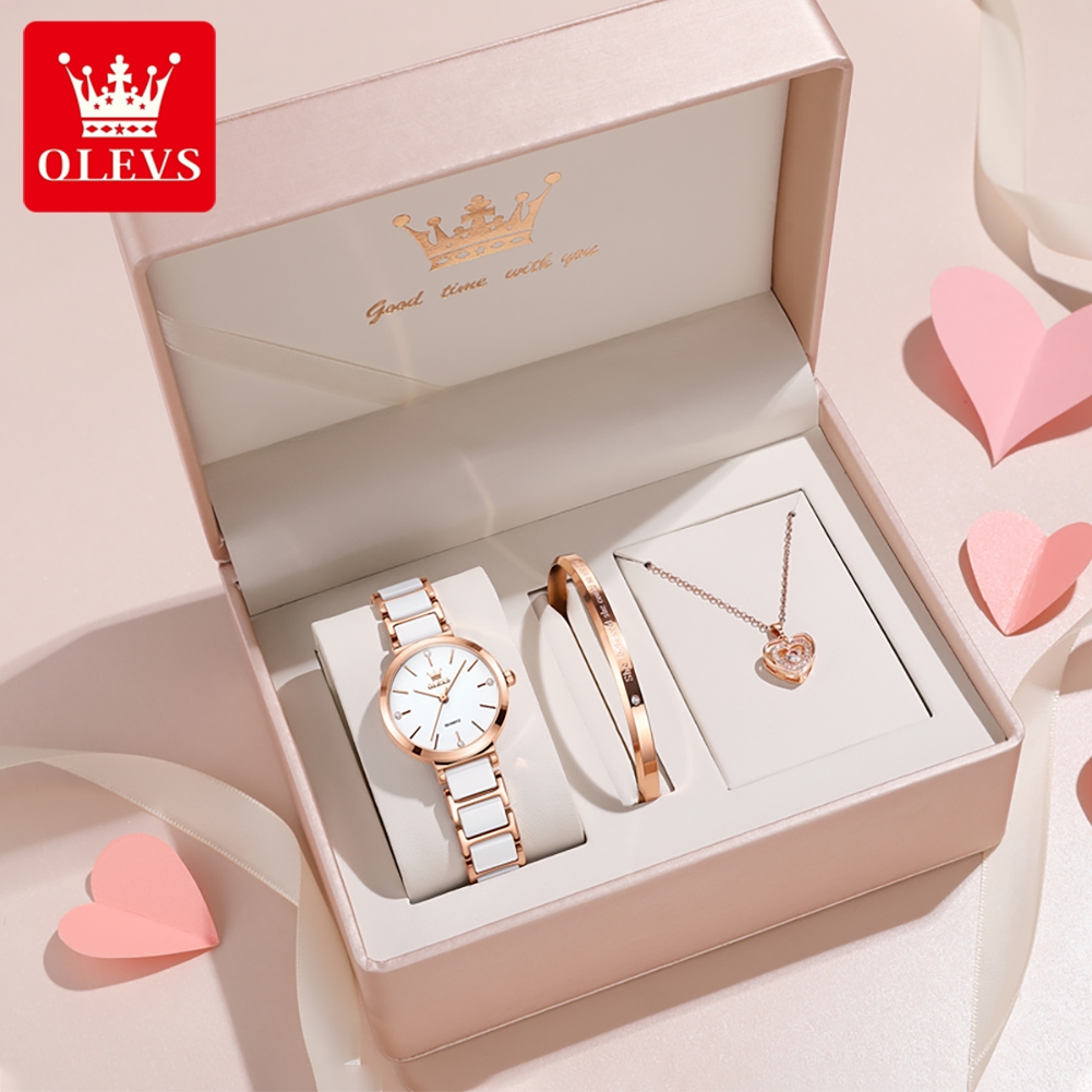 OLEVS 여성 시계 5877 고급스러운 우아한 쿼츠  - Jewellery Watches 리뷰 및 가격