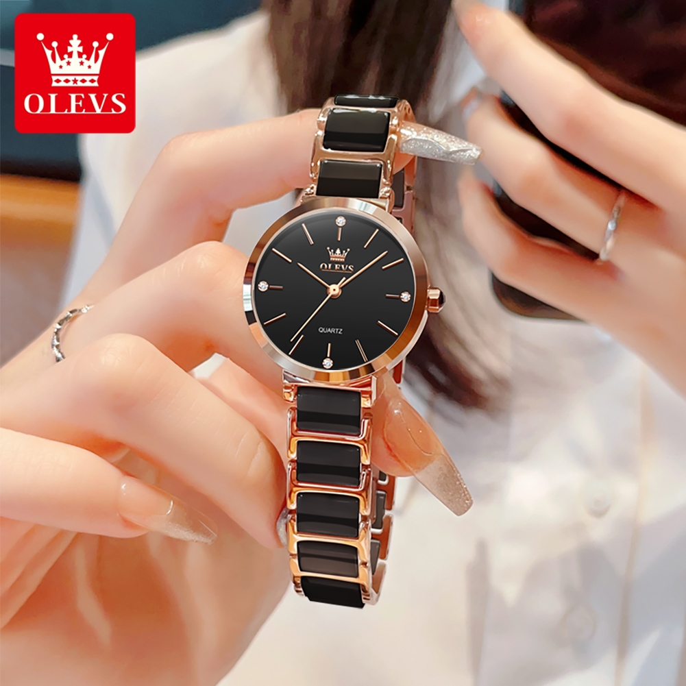 OLEVS 여성 시계 5877 고급스러운 우아한 쿼츠  - Jewellery Watches 리뷰 및 가격
