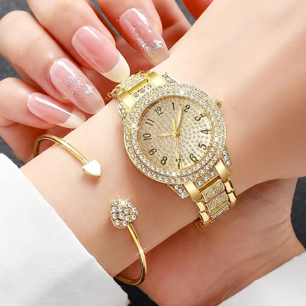 6종 패션 라인스톤 여성 시계 하트 쥬얼리 세트 고급  - Jewelry Like Watches 리뷰 및 가격
