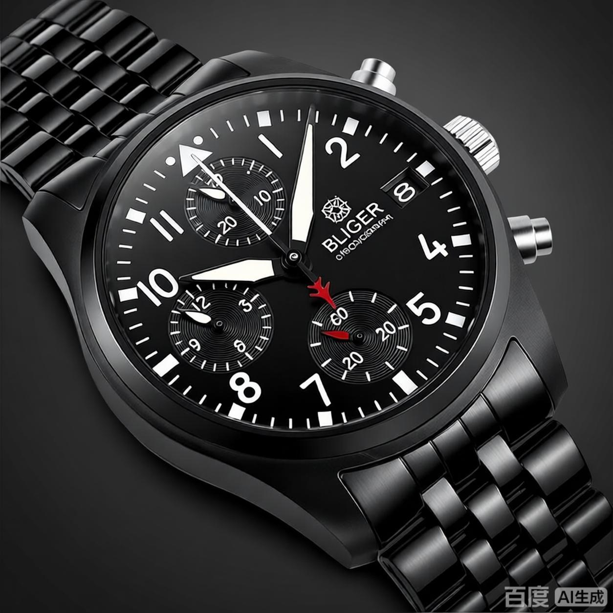 BLIGER 풀 블랙 브러시드 38mm VK67 쿼츠  - Jewellery Watches 리뷰 및 가격