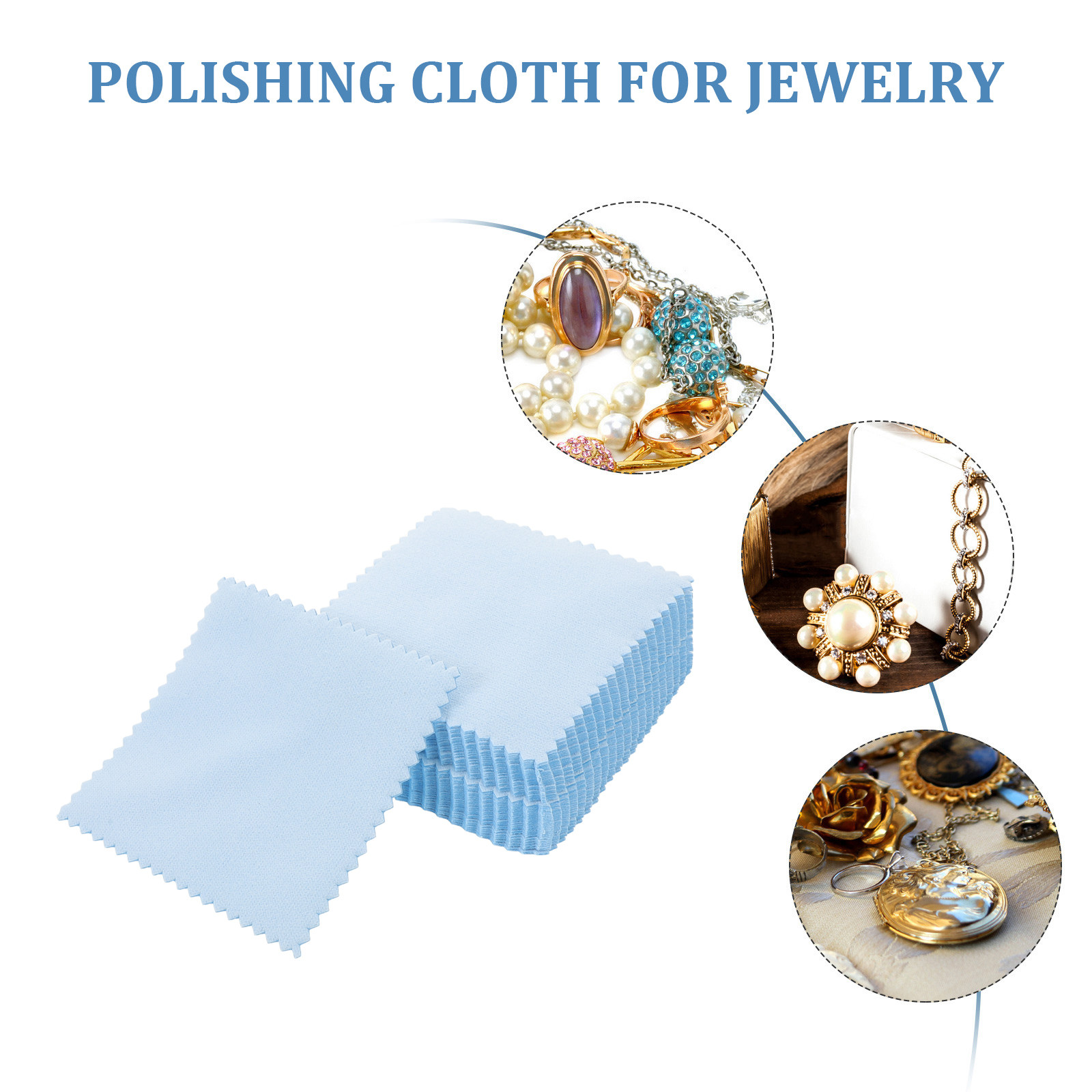 50Pcs 실버 폴리싱 천 보석 청소 천 스웨이드 재사 - Jewellery Watches 리뷰 및 가격
