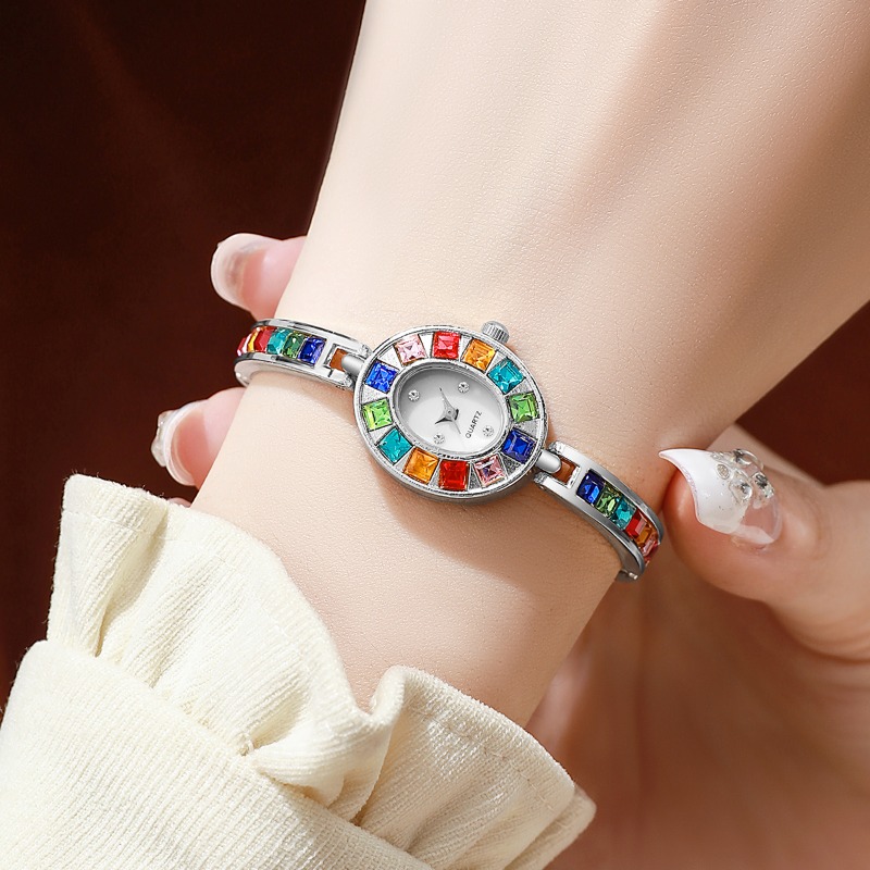2pcs 우아한 화려한 라인스톤 여성 쿼츠 시계 팔찌  - Jewelry Like Watches 리뷰 및 가격