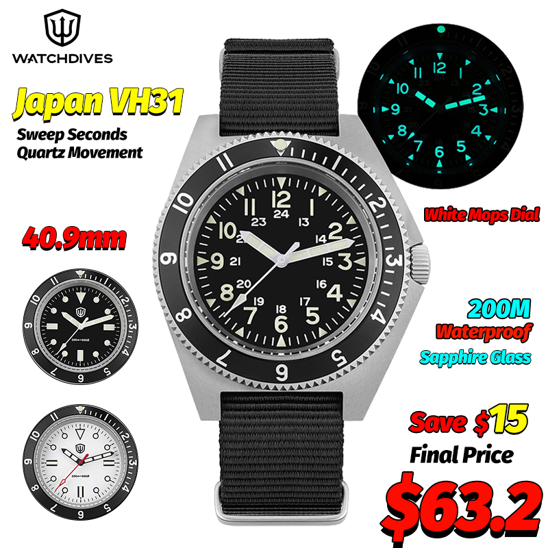 Watchdives WD1972 쿼츠 시계 사파이어 빛 - Jewellery Watches 리뷰 및 가격