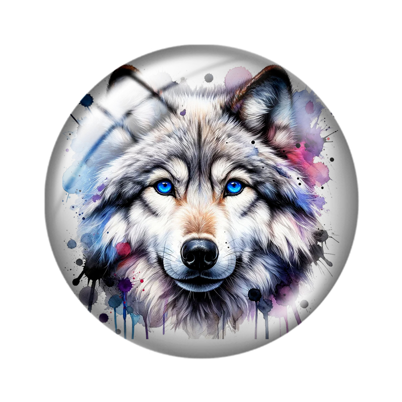 수채화 늑대 10pcs 12mm/16mm/18mm/25 - Wolf Jewelry & Watches Tampa Reviews 리뷰 및 가격