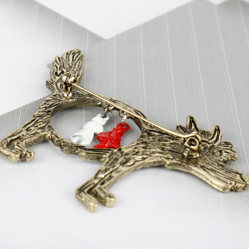 빈티지 늑대와 아기 소녀 브로치 핀, 요정 이야기 테마 - Wolf Jewelry & Watches Tampa Reviews 리뷰 및 가격